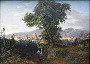 August Ahlborn View of Florenz oil on canvas